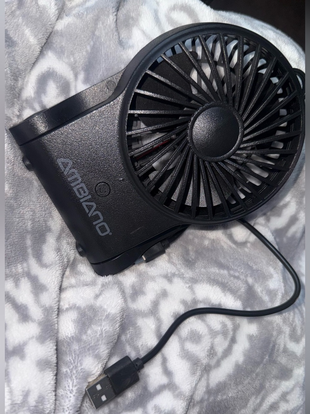 Ambiano Portable USB Fan — Black